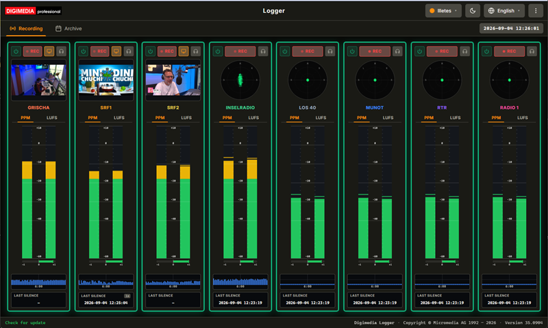 Digimedia Logger screenshot